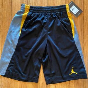 Nike Kids Shorts - Black, Gray, Yellow. Size M (10-12). NWT